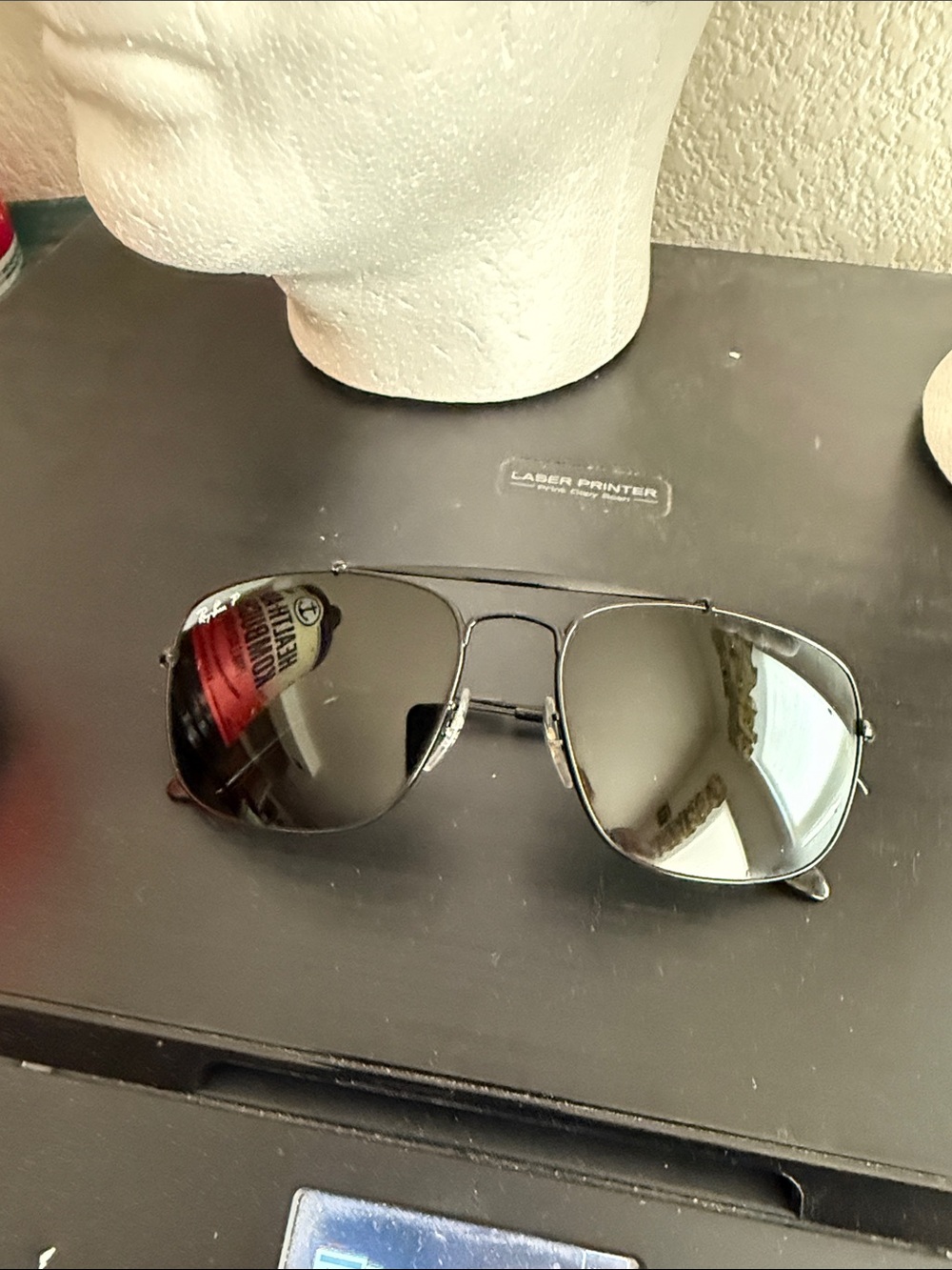 Ray-Ban 3560 “the colonel “ Black Metal Aviator Sunglasses with polarized lens